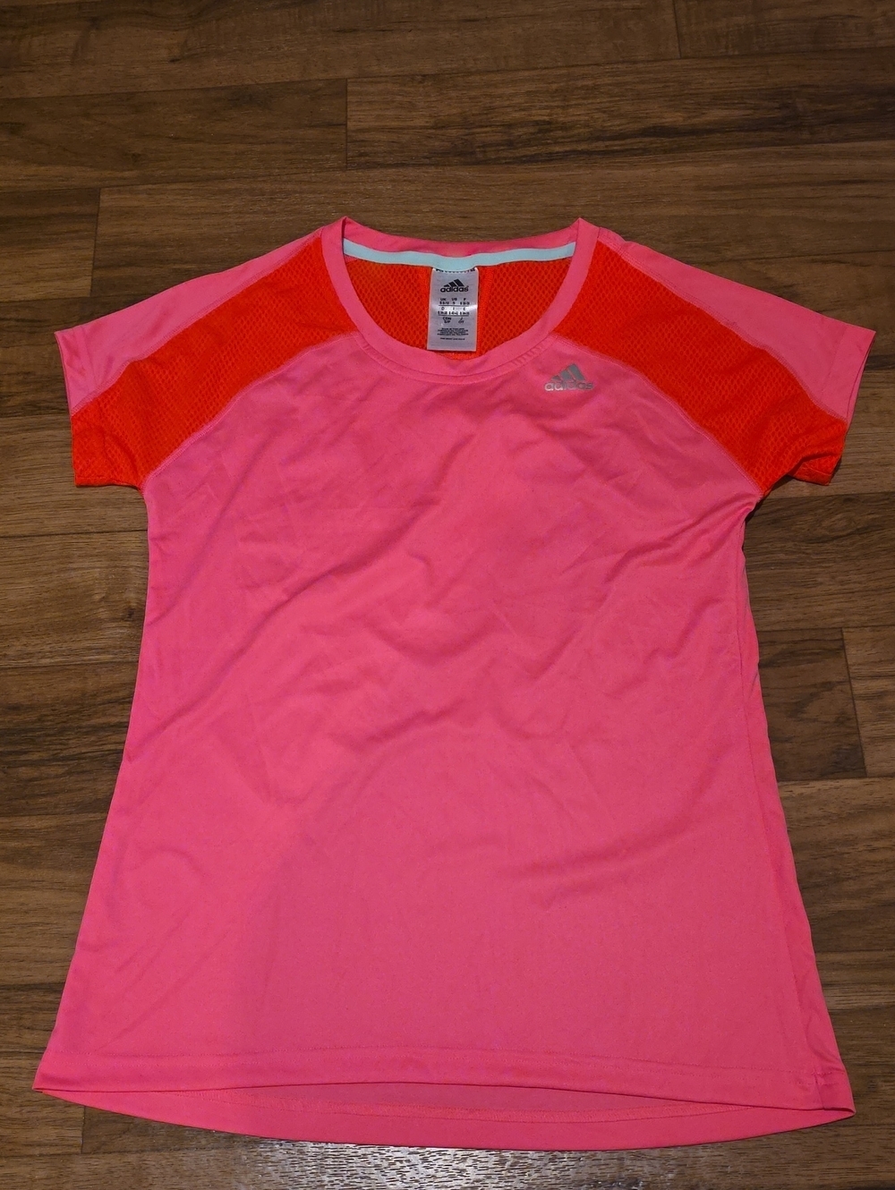 adidas Pink & Coral Performance Short Sleeve Tee